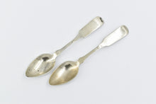 Load image into Gallery viewer, Silver Plated Gold Plated Fiddle Pattern Antique Spoons 2 pcs