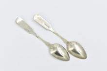Load image into Gallery viewer, Silver Plated Gold Plated Fiddle Pattern Antique Spoons 2 pcs