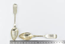 Load image into Gallery viewer, Silver Plated Gold Plated Fiddle Pattern Antique Spoons 2 pcs