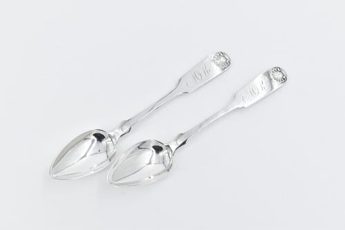 Silver Plated Salisbury & Co Monogram Scallop Shell Spoon 2 pcs