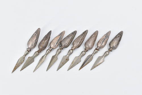 Sterling Silver Webster Corn Cob Holder Set 4 Sets 8 pcs