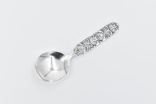 Sterling Silver Magnus Aase Norway Ornate Scroll Soup Spoon