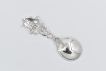 Load image into Gallery viewer, 800 Silver Viking Motif Sailing Ship Boat Baby Spoon