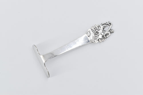 Sterling Silver Danish W & S Sorensen Ram Baby Food Pusher