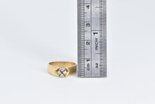 Load image into Gallery viewer, 14K Diamond Squared Cluster Vintage Statement Ring Yellow Gold