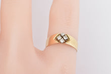 Load image into Gallery viewer, 14K Diamond Squared Cluster Vintage Statement Ring Yellow Gold