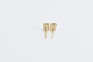 14K 0.40 Ctw Diamond Solitaire Classic Stud Earrings Yellow Gold