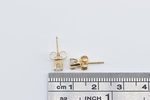 14K 0.40 Ctw Diamond Solitaire Classic Stud Earrings Yellow Gold