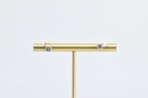 14K 0.40 Ctw Diamond Solitaire Classic Stud Earrings Yellow Gold