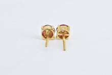 Load image into Gallery viewer, 14K Tourmaline Flower Cluster Blossom Stud Earrings Yellow Gold