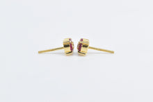 Load image into Gallery viewer, 14K Tourmaline Flower Cluster Blossom Stud Earrings Yellow Gold