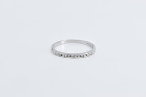 Platinum Art Deco Diamond Classic Wedding Band Ring