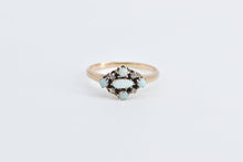 Load image into Gallery viewer, 10K Victorian Opal Diamond Ornate Statement Ring Yellow Gold