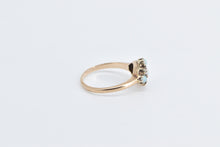 Load image into Gallery viewer, 10K Victorian Opal Diamond Ornate Statement Ring Yellow Gold