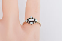 Load image into Gallery viewer, 10K Victorian Opal Diamond Ornate Statement Ring Yellow Gold