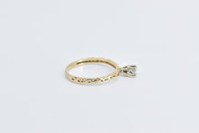 Load image into Gallery viewer, 10K 0.16 Ct Diamond Solitaire Promise Engagement Ring Yellow Gold