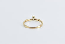 Load image into Gallery viewer, 10K 0.16 Ct Diamond Solitaire Promise Engagement Ring Yellow Gold