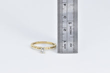 Load image into Gallery viewer, 10K 0.16 Ct Diamond Solitaire Promise Engagement Ring Yellow Gold