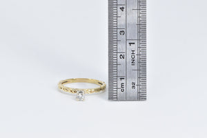 10K 0.16 Ct Diamond Solitaire Promise Engagement Ring Yellow Gold