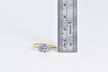 Load image into Gallery viewer, 10K Oval Tanzanite Diamond Classic Statement Ring Yellow Gold