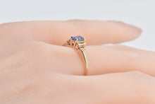 Load image into Gallery viewer, 10K Oval Tanzanite Diamond Classic Statement Ring Yellow Gold