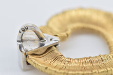 Load image into Gallery viewer, 18K Pave Diamond Heart Wire Striped Fashion Love Pendant Yellow Gold