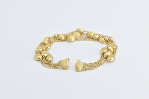 18K Marco Bicego Jaipur Layered Chain Designer Bracelet 6.75" Yellow Gold