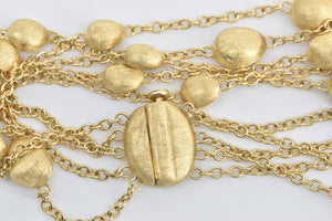 18K Marco Bicego Jaipur Layered Chain Designer Bracelet 6.75" Yellow Gold