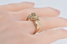 Load image into Gallery viewer, 14K 1.00 Ctw Diamond Cluster Vintage Statement Ring Yellow Gold