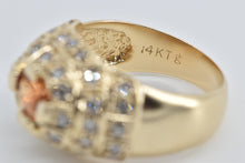 Load image into Gallery viewer, 14K 1.50 Ctw Oval Citrine Diamond Encrusted Ring Yellow Gold