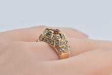 Load image into Gallery viewer, 14K 1.50 Ctw Oval Citrine Diamond Encrusted Ring Yellow Gold