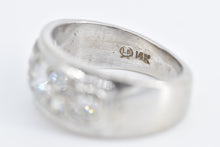 Load image into Gallery viewer, 14K 0.85 Ctw Pave Diamond Encrusted Band Ring White Gold