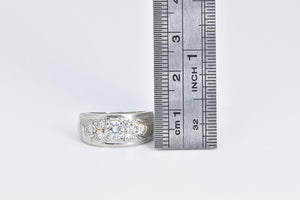 14K 0.85 Ctw Pave Diamond Encrusted Band Ring White Gold