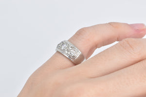 14K 0.85 Ctw Pave Diamond Encrusted Band Ring White Gold