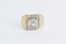 Load image into Gallery viewer, 14K 1.13 Ctw Natural Diamond Squared Statement Ring Yellow Gold