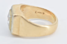 Load image into Gallery viewer, 14K 1.13 Ctw Natural Diamond Squared Statement Ring Yellow Gold