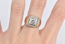 Load image into Gallery viewer, 14K 1.13 Ctw Natural Diamond Squared Statement Ring Yellow Gold