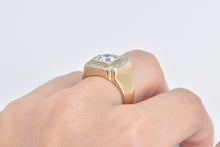 Load image into Gallery viewer, 14K 1.13 Ctw Natural Diamond Squared Statement Ring Yellow Gold