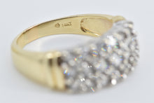 Load image into Gallery viewer, 14K 1.00 Ctw Pave Diamond Encrusted Cluster Band Ring Yellow Gold