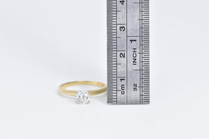 14K 0.56 Ct Natural Diamond Solitaire Engagement Ring Yellow Gold