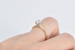 14K 0.56 Ct Natural Diamond Solitaire Engagement Ring Yellow Gold