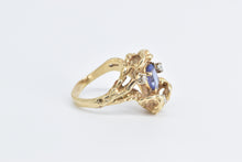 Load image into Gallery viewer, 14K 1.65 Ctw Tanzanite Diamond Tree Freeform Ring Yellow Gold