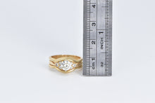 Load image into Gallery viewer, 14K 0.84 Ctw Natural Diamond Three Band Engagement Ring Yellow Gold