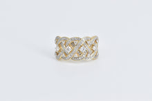 Load image into Gallery viewer, 14K 1.00 Ctw Woven Diamond Statement Band Ring Yellow Gold