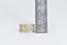 Load image into Gallery viewer, 14K 1.00 Ctw Woven Diamond Statement Band Ring Yellow Gold