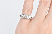 Load image into Gallery viewer, 14K 1.28 Ctw Art Deco OMC OEC Diamond Filigree Ring White Gold