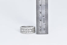 Load image into Gallery viewer, 14K 1.00 Ctw Geometric Diamond Encrusted Statement Ring White Gold
