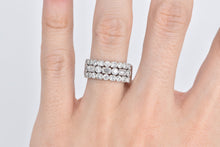 Load image into Gallery viewer, 14K 1.00 Ctw Geometric Diamond Encrusted Statement Ring White Gold