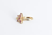 Load image into Gallery viewer, 14K 1.90 Ctw Diamond Marquise Ruby Cluster Ring Yellow Gold