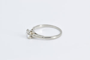 14K 0.42 Ct Natural Diamond Solitaire Engagement Ring White Gold